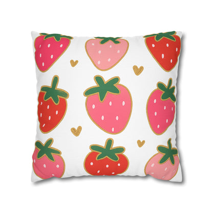 Strawberry Throw Pillow Cover