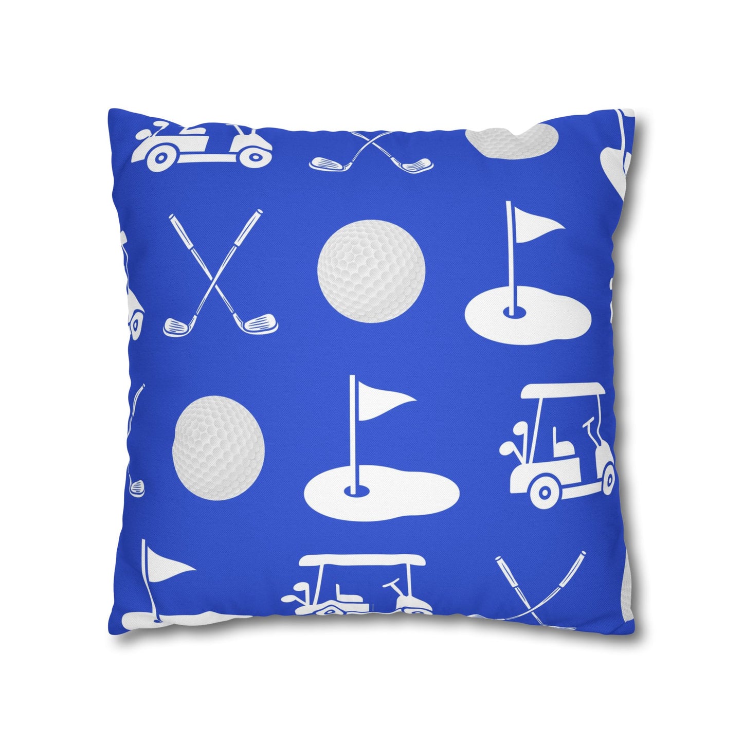 Blue Golf Throw Pillow Cover
