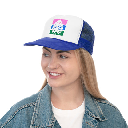 The Striped Palm Tropical Trucker Hat