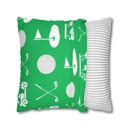 Green Golf Throw Pillow Cover
