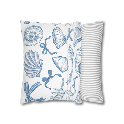 Coquette Seashell Throw Pillow Cover