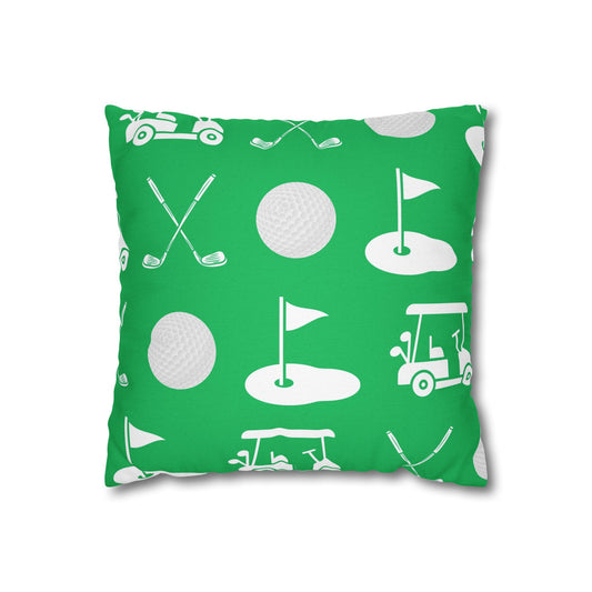 Green Golf Throw Pillow Cover