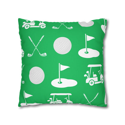 Green Golf Throw Pillow Cover