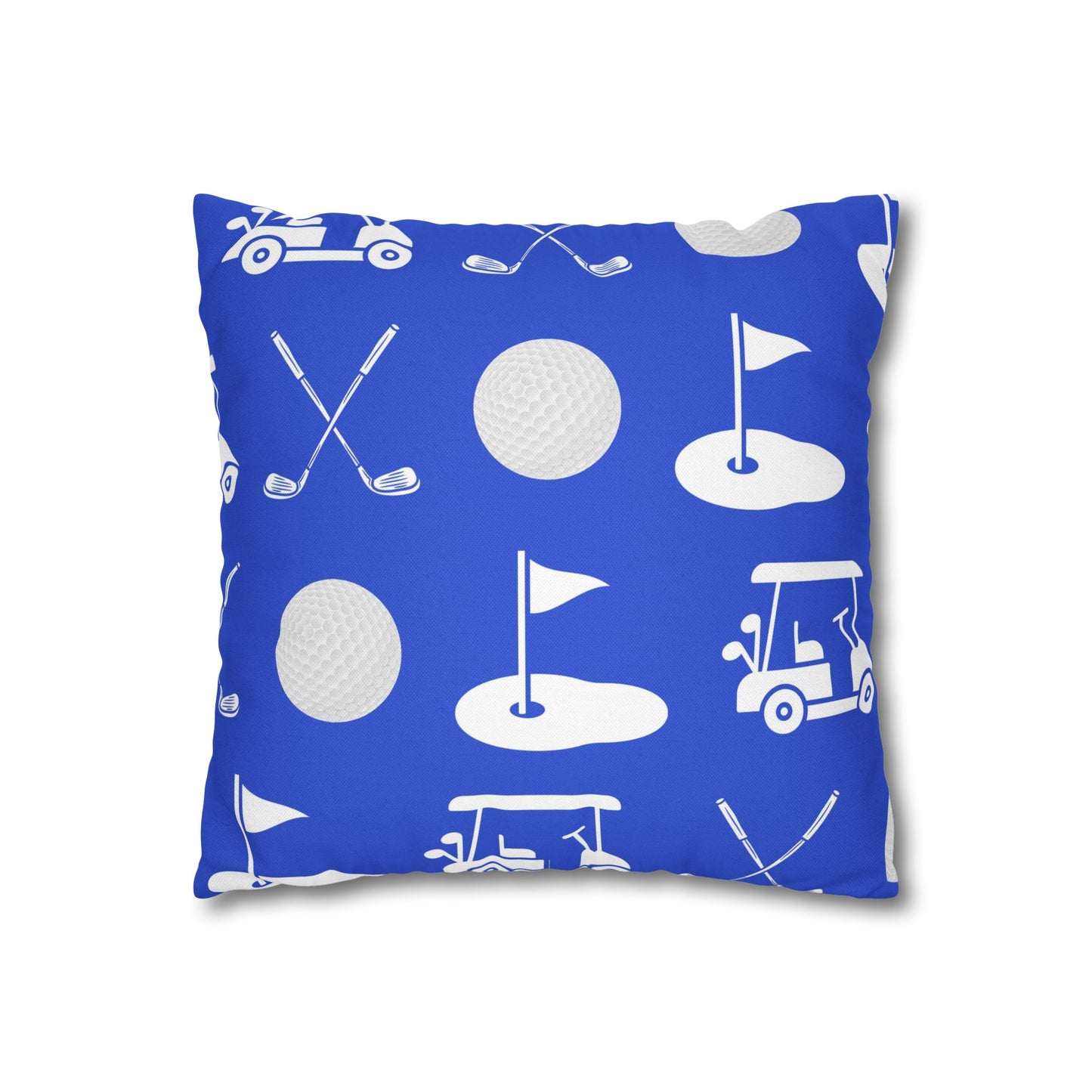 Blue Golf Throw Pillow Cover