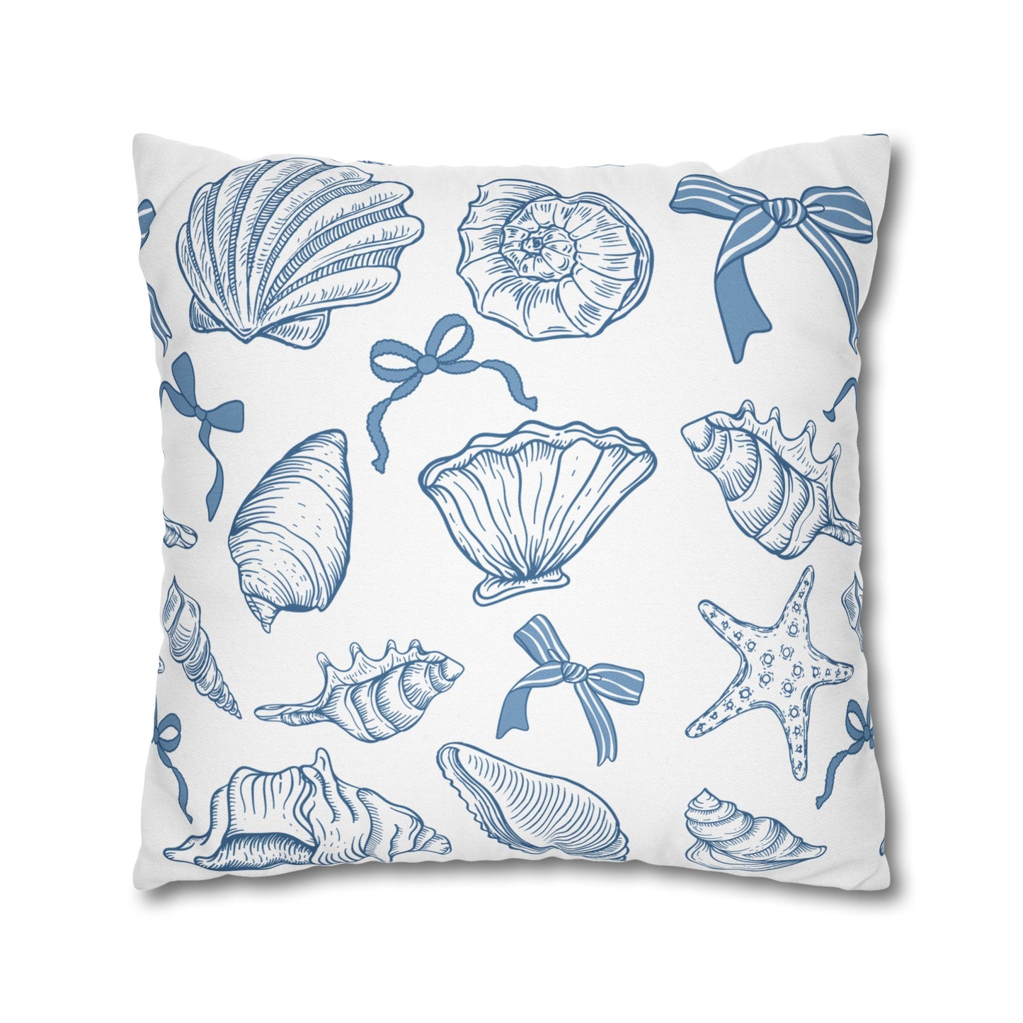 Coquette Seashell Throw Pillow Cover
