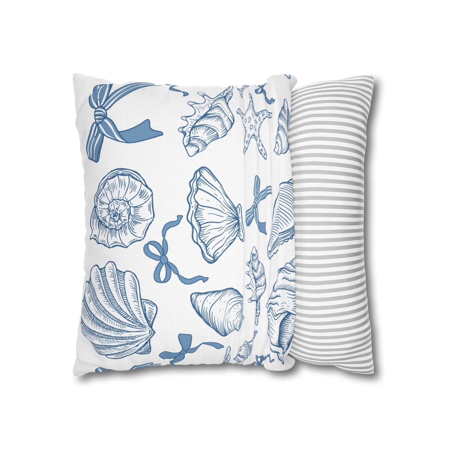 Coquette Seashell Throw Pillow Cover