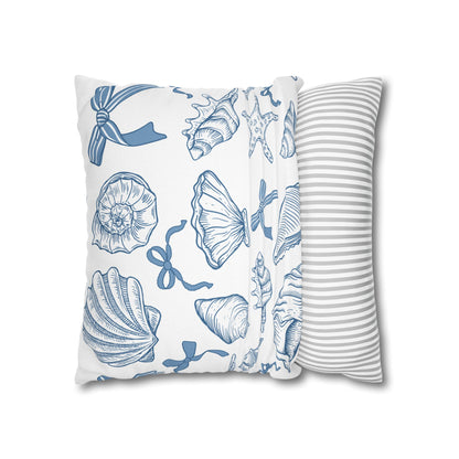 Coquette Seashell Throw Pillow Cover