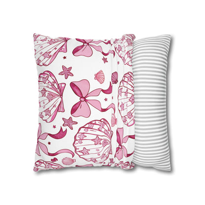 Coquette Seashell Throw Pillow Cover