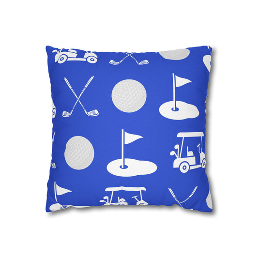 Blue Golf Throw Pillow Cover