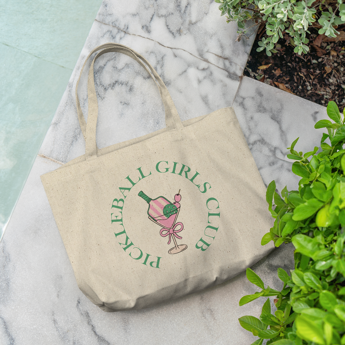 Pickleball Gusseted Cotton Tote Bag | 4 Designs