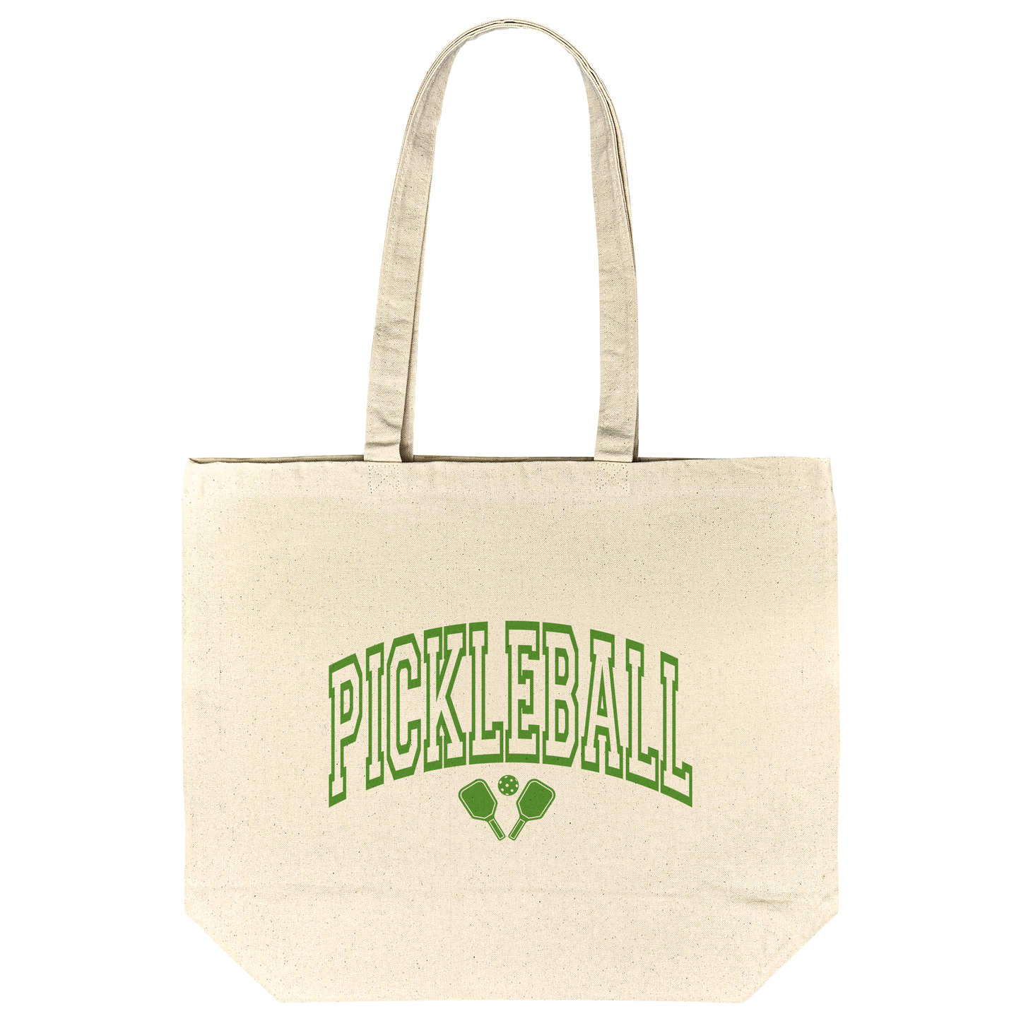 Pickleball Gusseted Cotton Tote Bag | 4 Designs