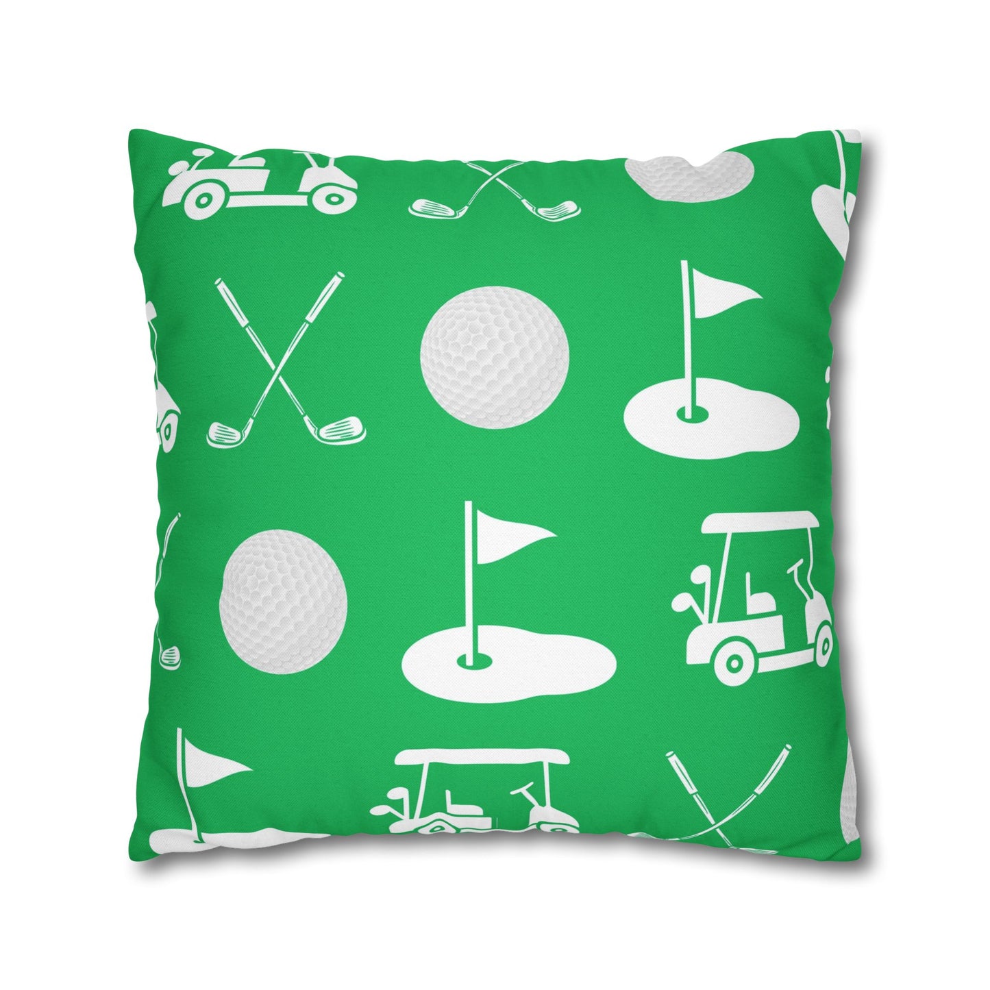 Green Golf Throw Pillow Cover