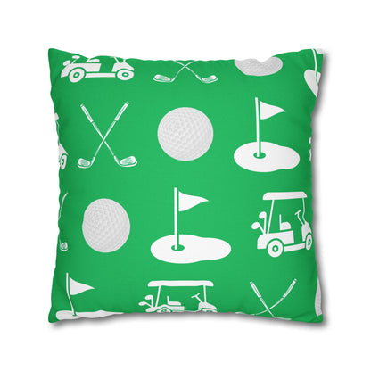 Green Golf Throw Pillow Cover