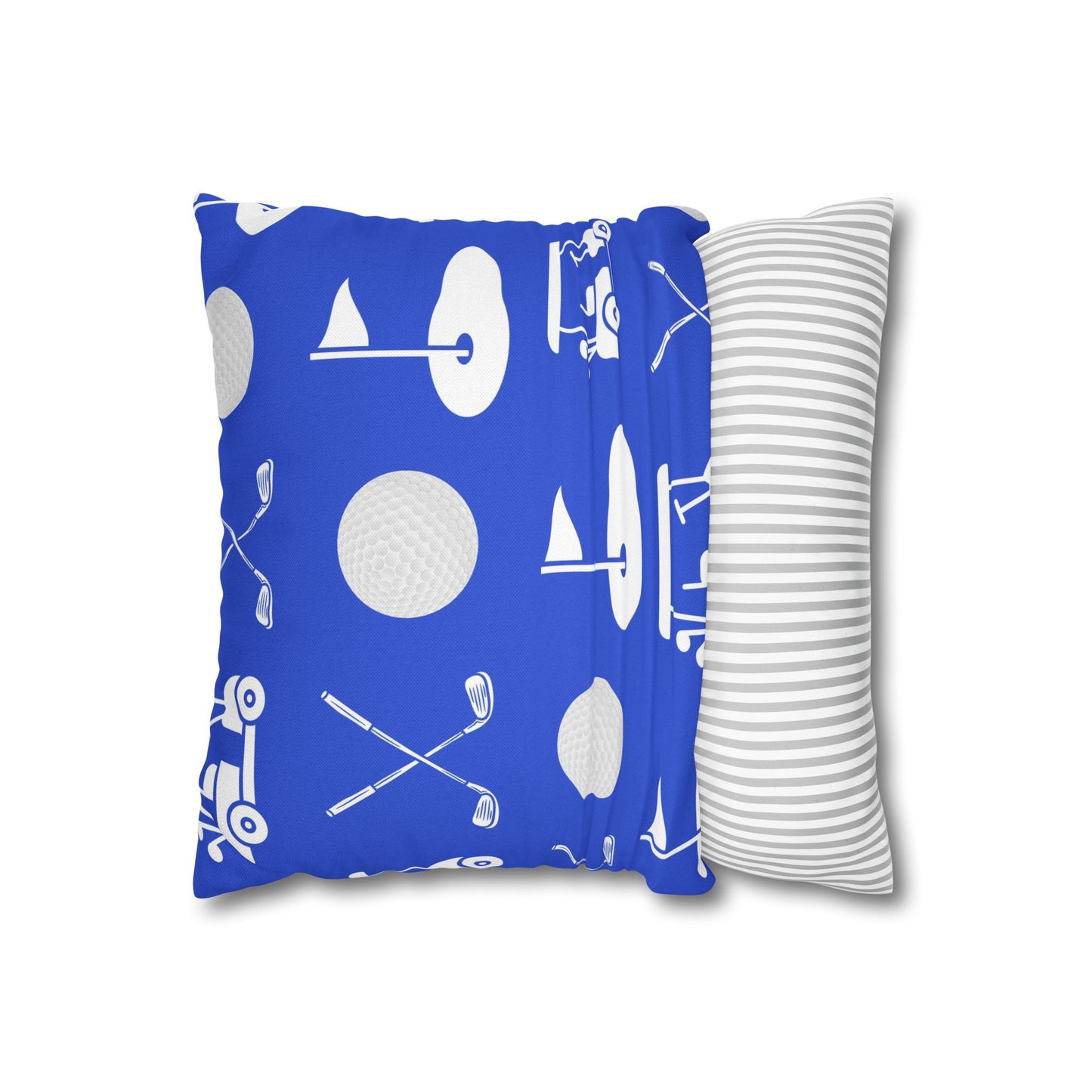 Blue Golf Throw Pillow Cover