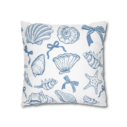 Coquette Seashell Throw Pillow Cover