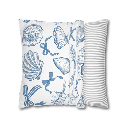 Coquette Seashell Throw Pillow Cover