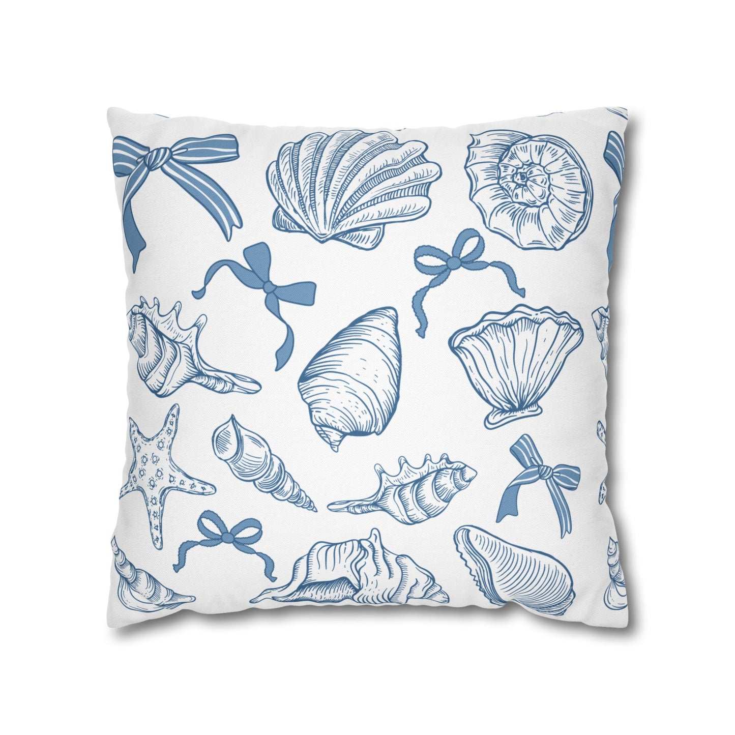 Coquette Seashell Throw Pillow Cover