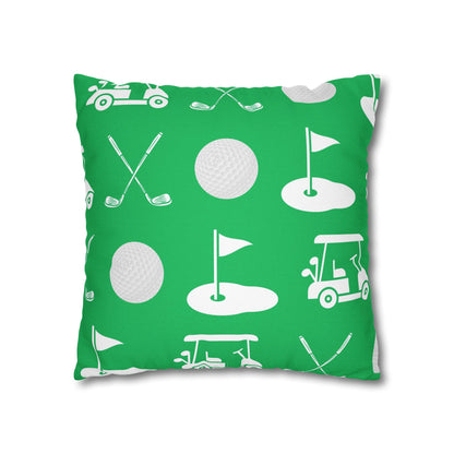 Green Golf Throw Pillow Cover