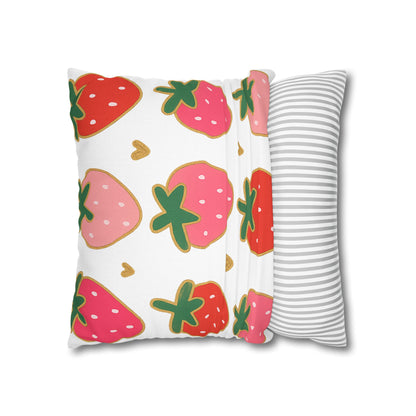 Strawberry Throw Pillow Cover
