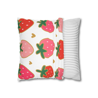 Strawberry Throw Pillow Cover