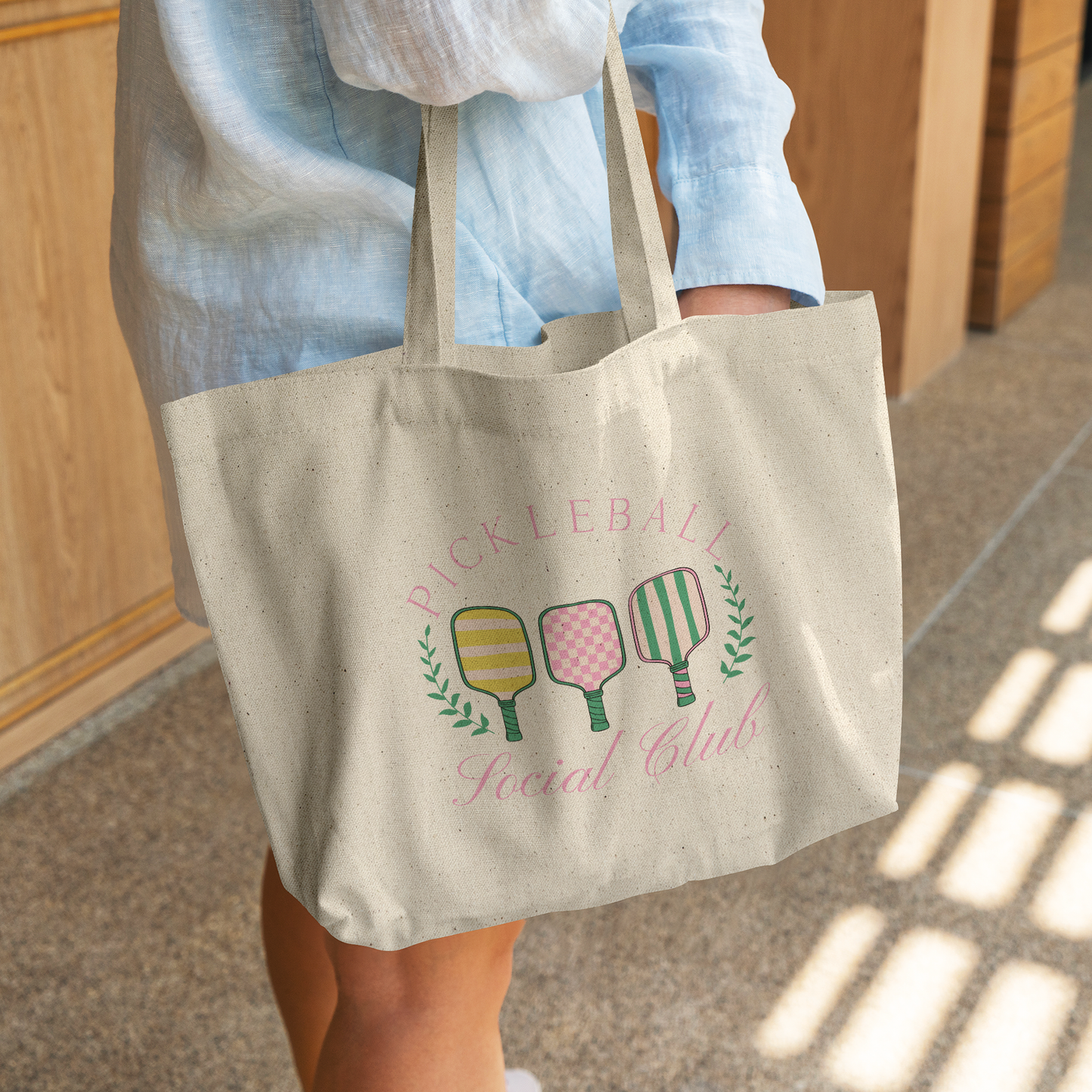 Pickleball Gusseted Cotton Tote Bag | 4 Designs