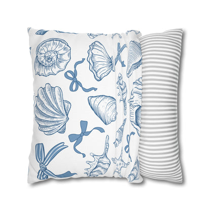 Coquette Seashell Throw Pillow Cover