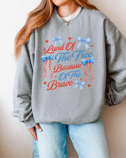 Coquette Land of the Free Patriotic Sweatshirt