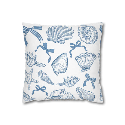 Coquette Seashell Throw Pillow Cover