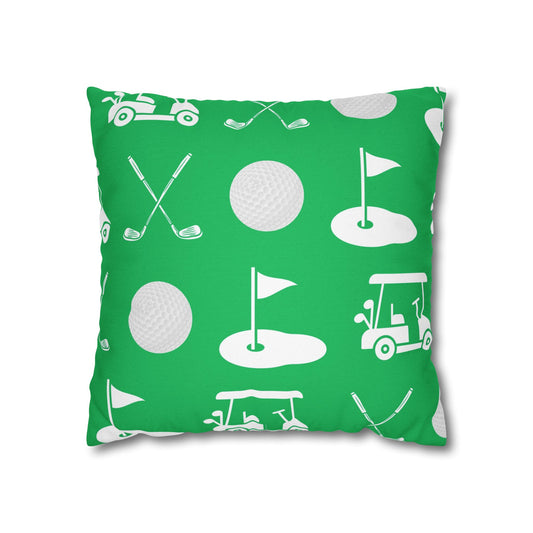 Green Golf Throw Pillow Cover