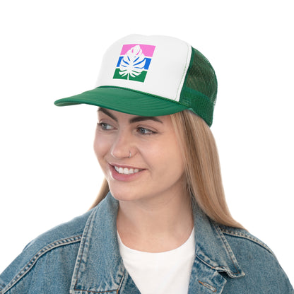 The Striped Palm Tropical Trucker Hat