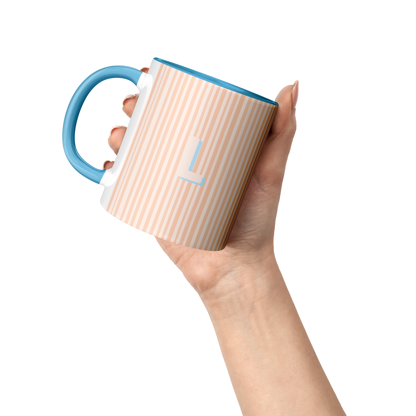 Initial Stripe Preppy Mug 11oz | Multiple Styles