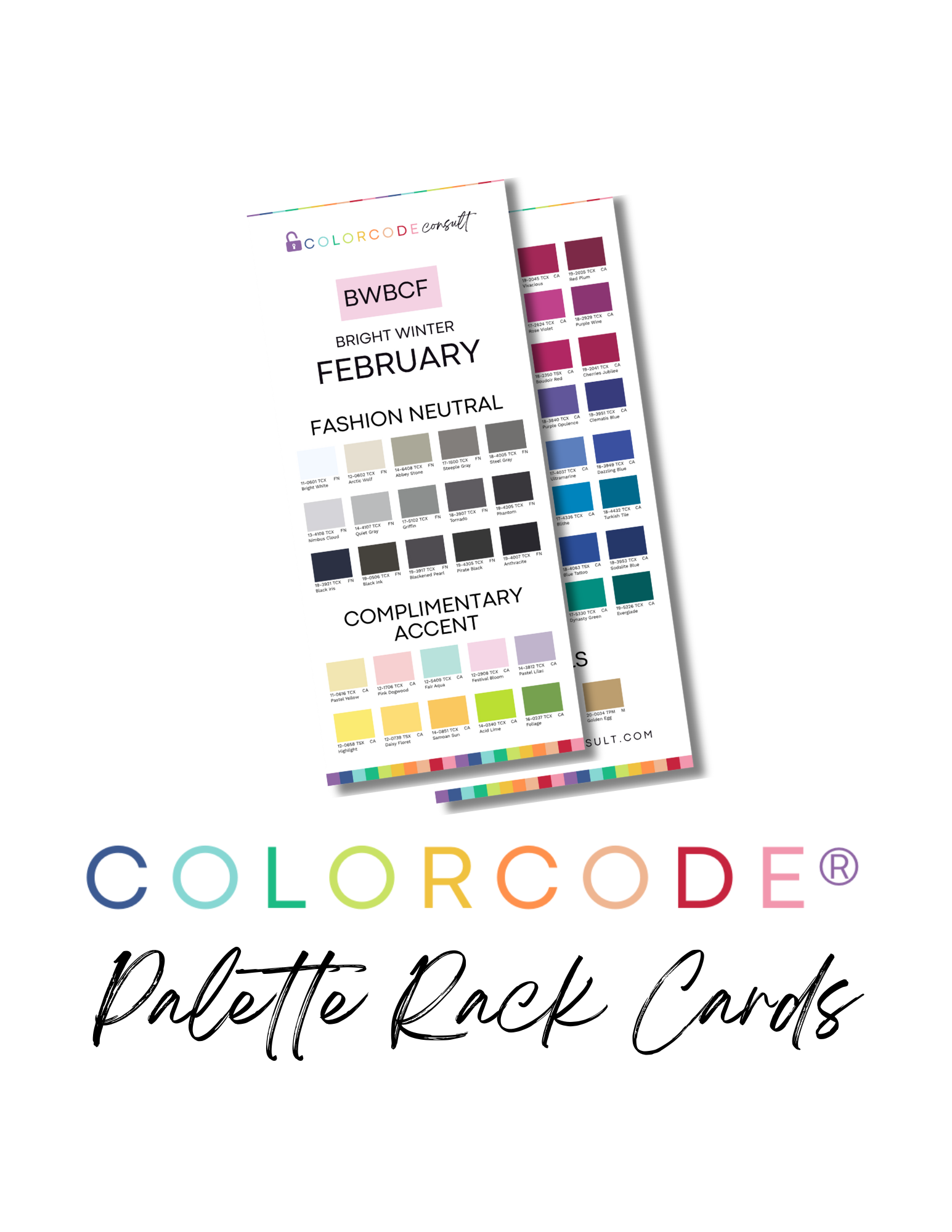 Bright Winter: COLORCODE® Rack Cards – The Striped Palm