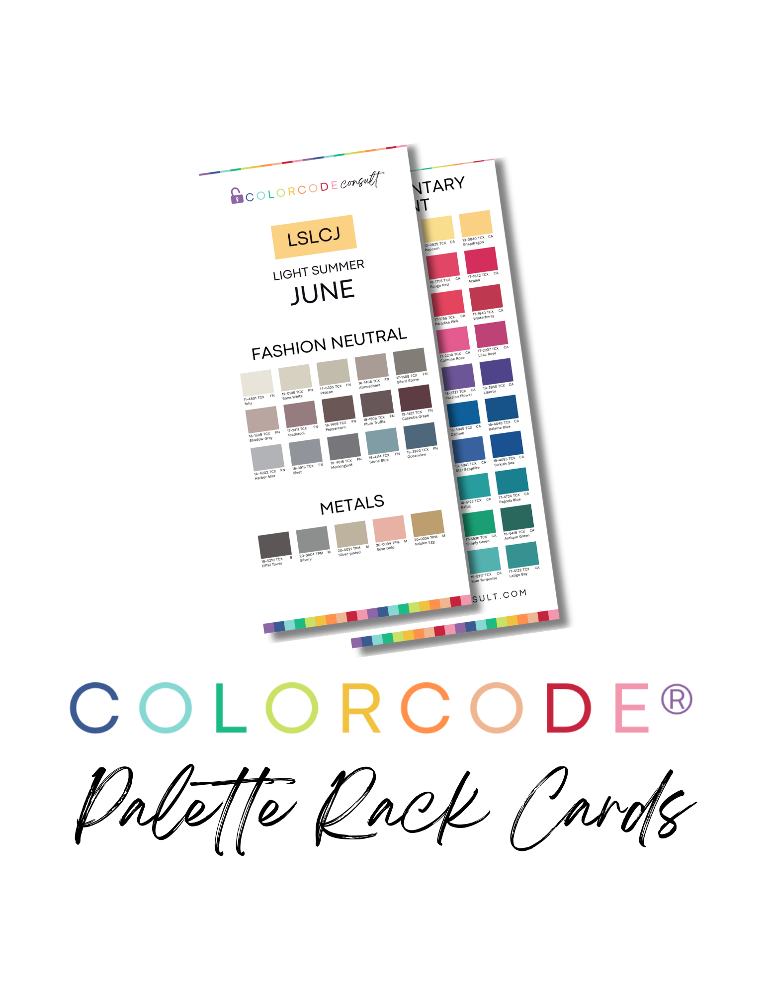 Color Code For Card Light Summer: COLORCODE® Rack Cards – The Striped Palm