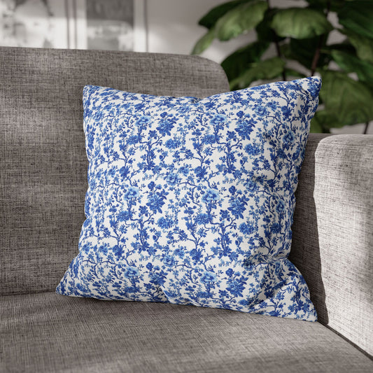 Blue Garden Toile Pillow