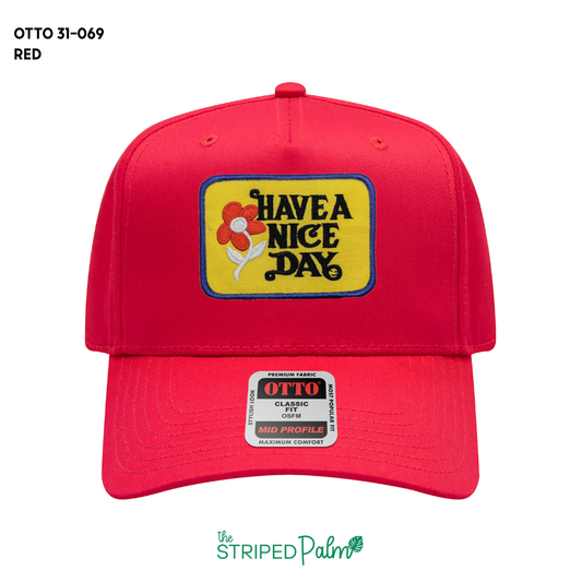 Have A Nice Day Patch Hat