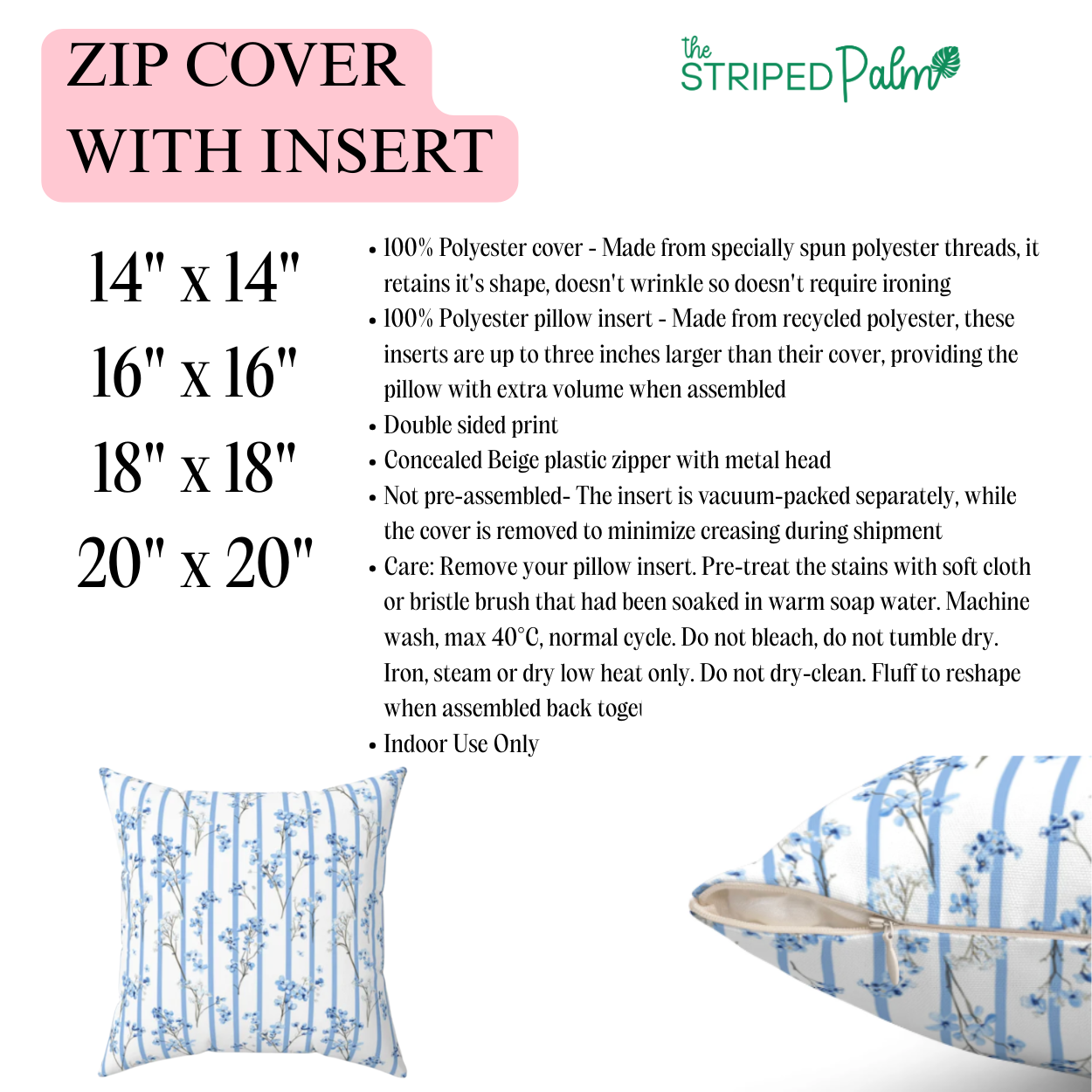 Wildflower Stripe Dream Pillow