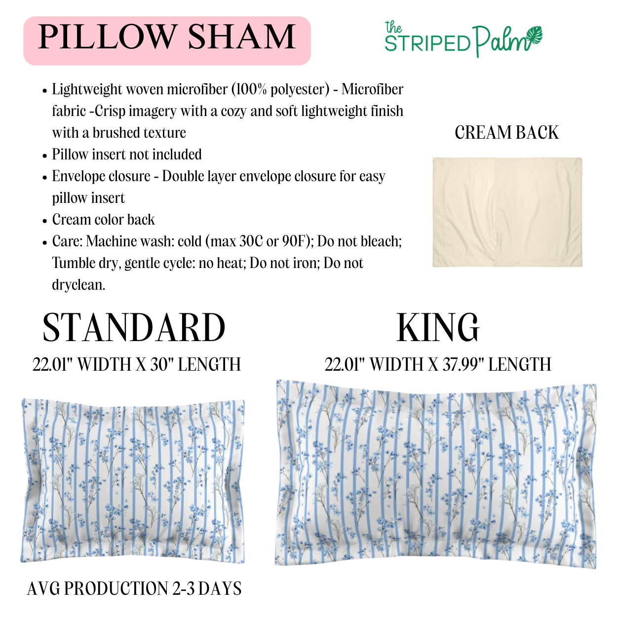 Wildflower Stripe Dream Pillow
