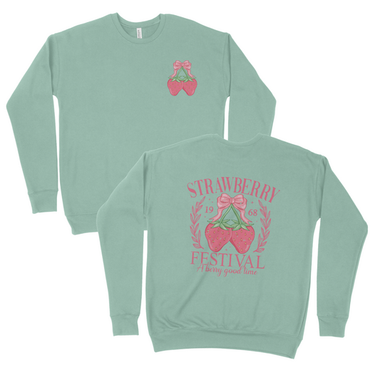Strawberry Festival Front/Back Crewneck Sweatshirt