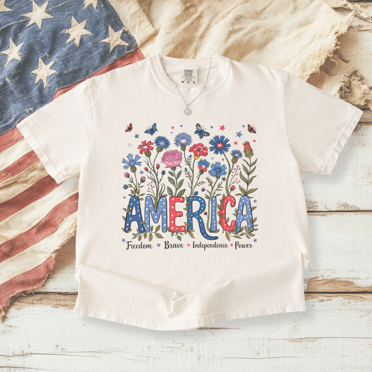 America Wildflowers Tee