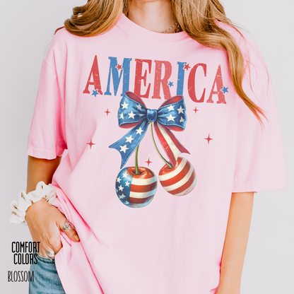 America Cherry Coquette Tee