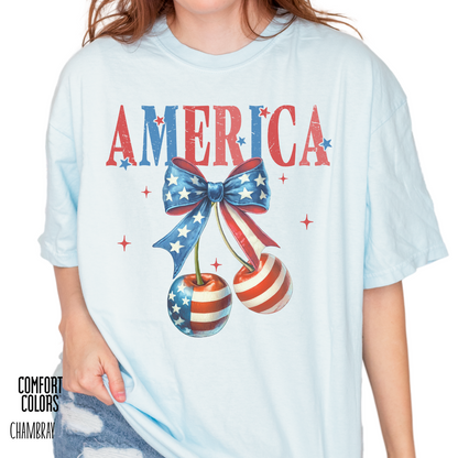 America Cherry Coquette Tee
