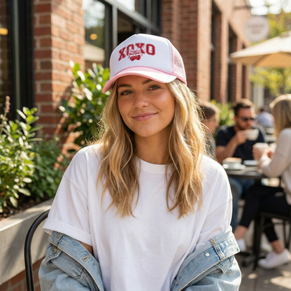 XOXO Valentines Mesh Trucker Hat