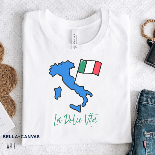 La Dolce Vita Italy Map Tee