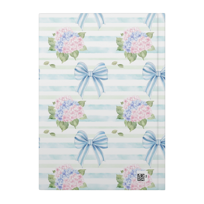 Personalized Coquette Hydrangea Hardcover Journal