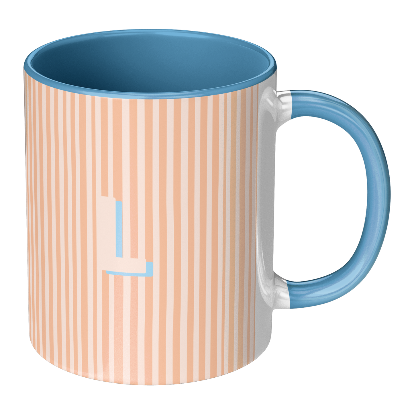 Initial Stripe Preppy Mug 11oz | Multiple Styles
