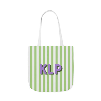 Striped Monogram Tote Bag