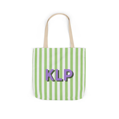 Striped Monogram Tote Bag