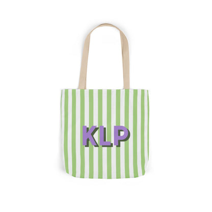 Striped Monogram Tote Bag