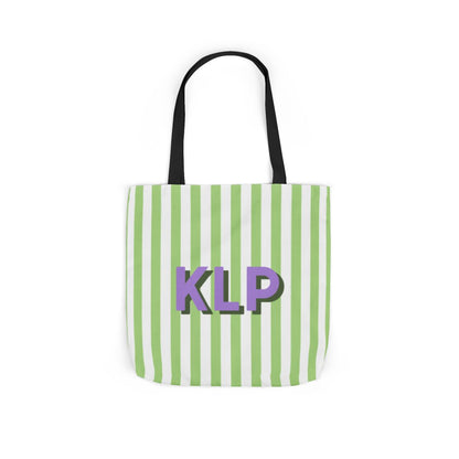 Striped Monogram Tote Bag