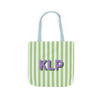 Striped Monogram Tote Bag